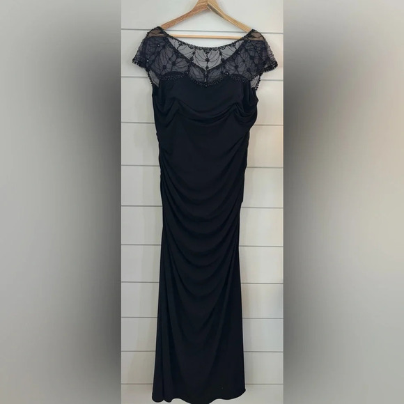 Jade Couture Dresses & Skirts - Jade Couture Black Beaded Maxi Dress